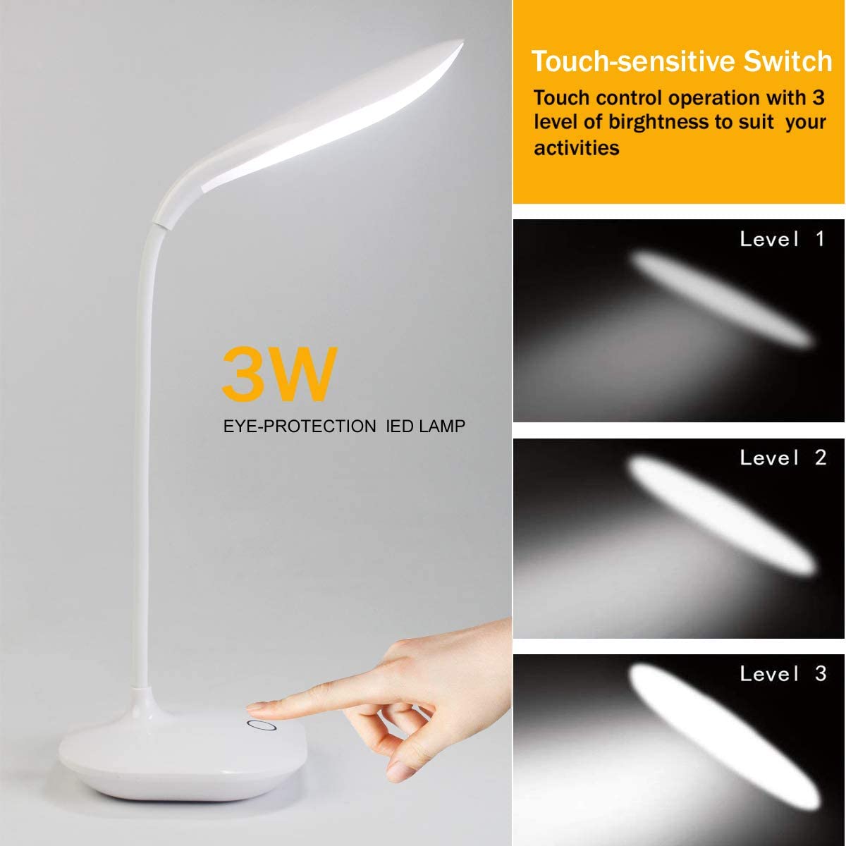 Desk Lamp, USB Portable Eye-Care LED Desk lamp