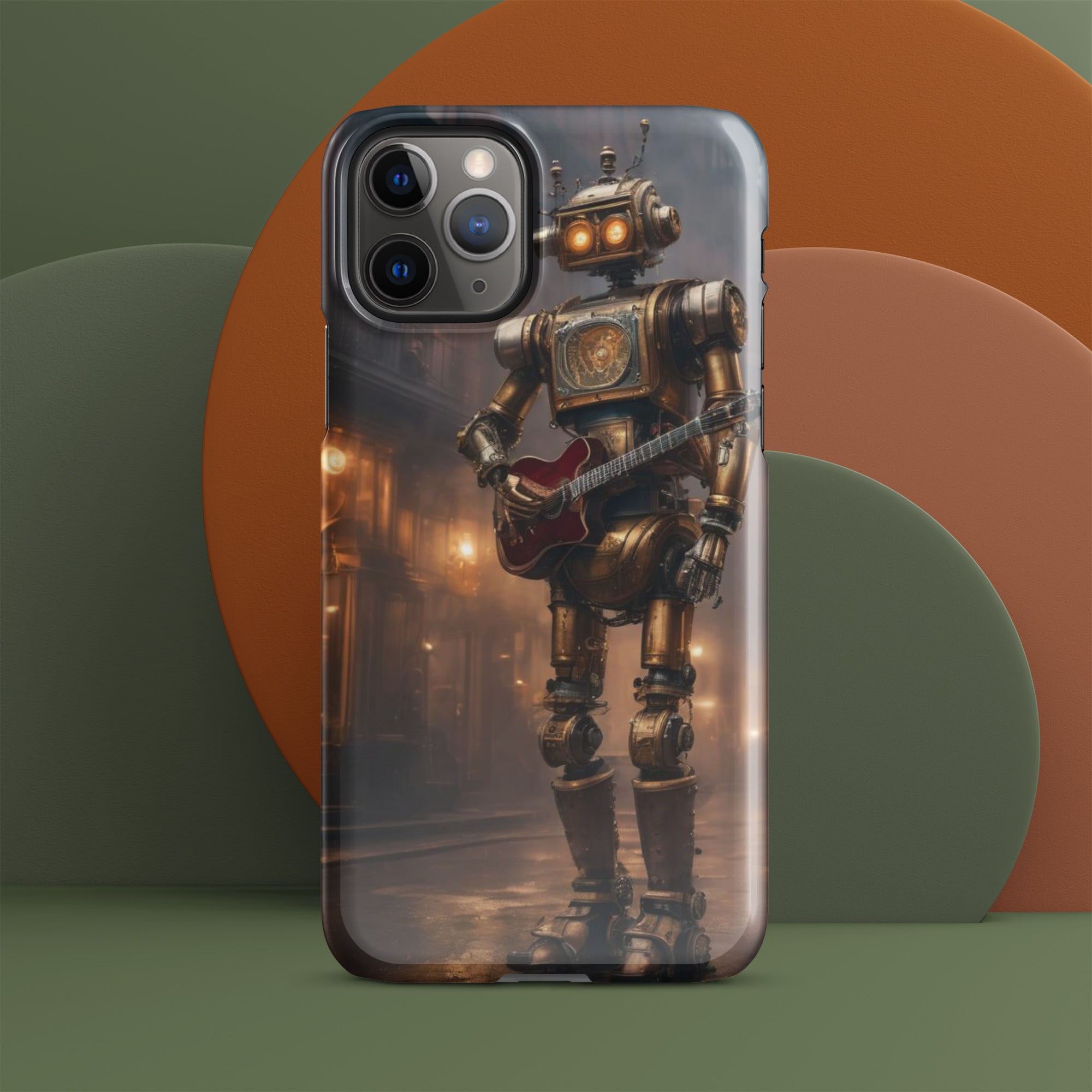 Steampunk Robot With Guitar Snap case for iPhone®