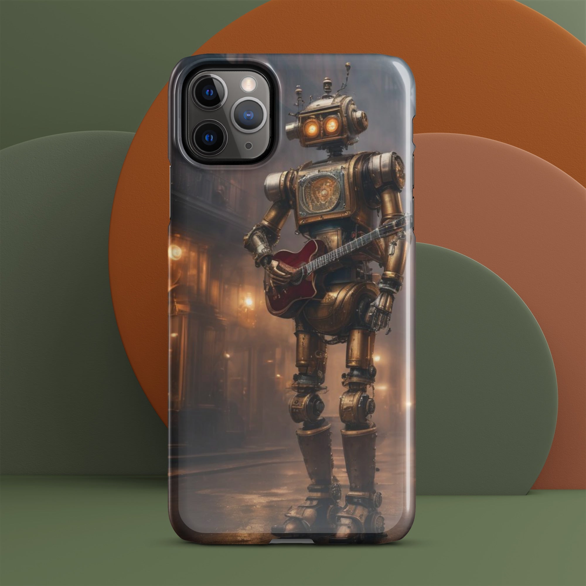 Steampunk Robot With Guitar Snap case for iPhone®