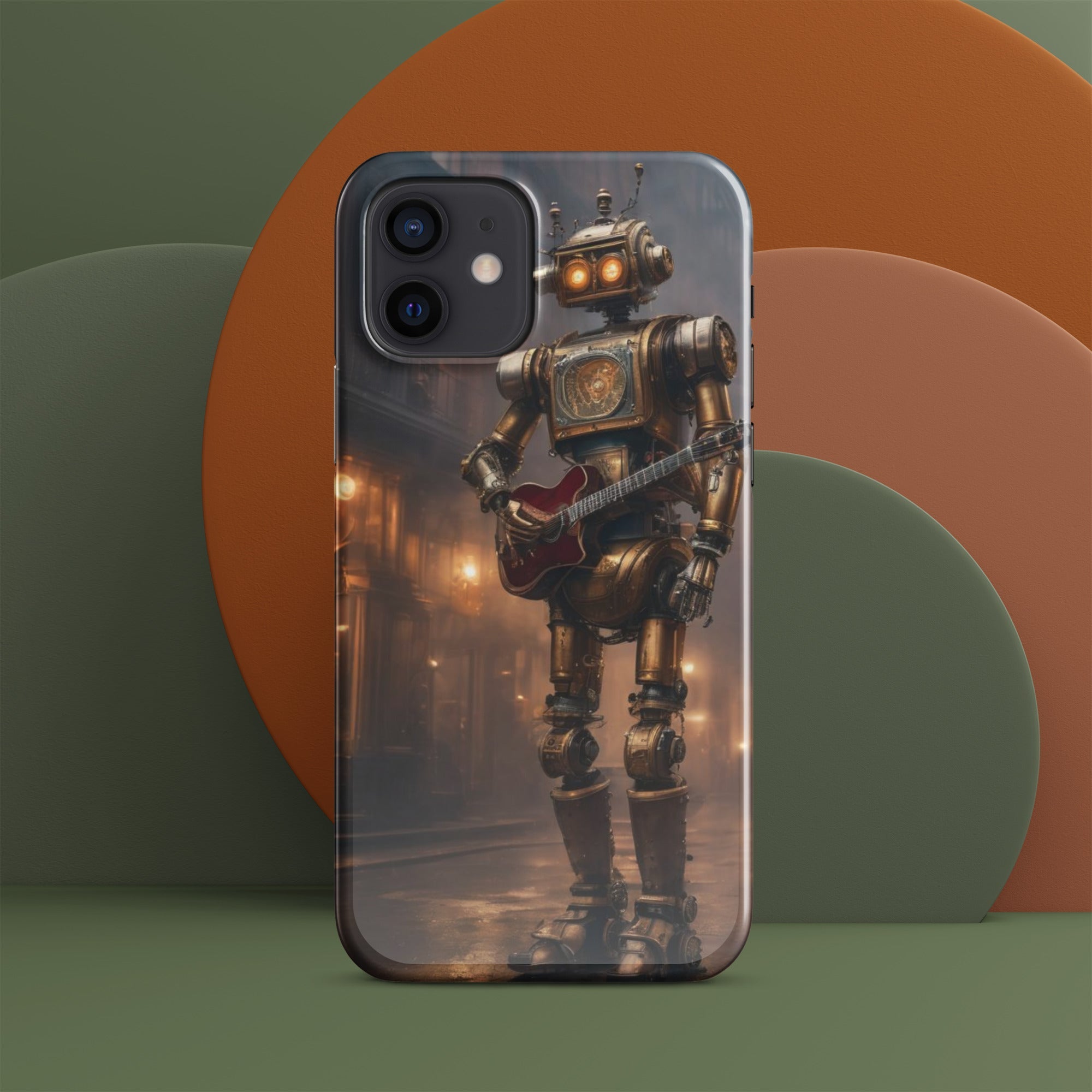 Steampunk Robot With Guitar Snap case for iPhone®