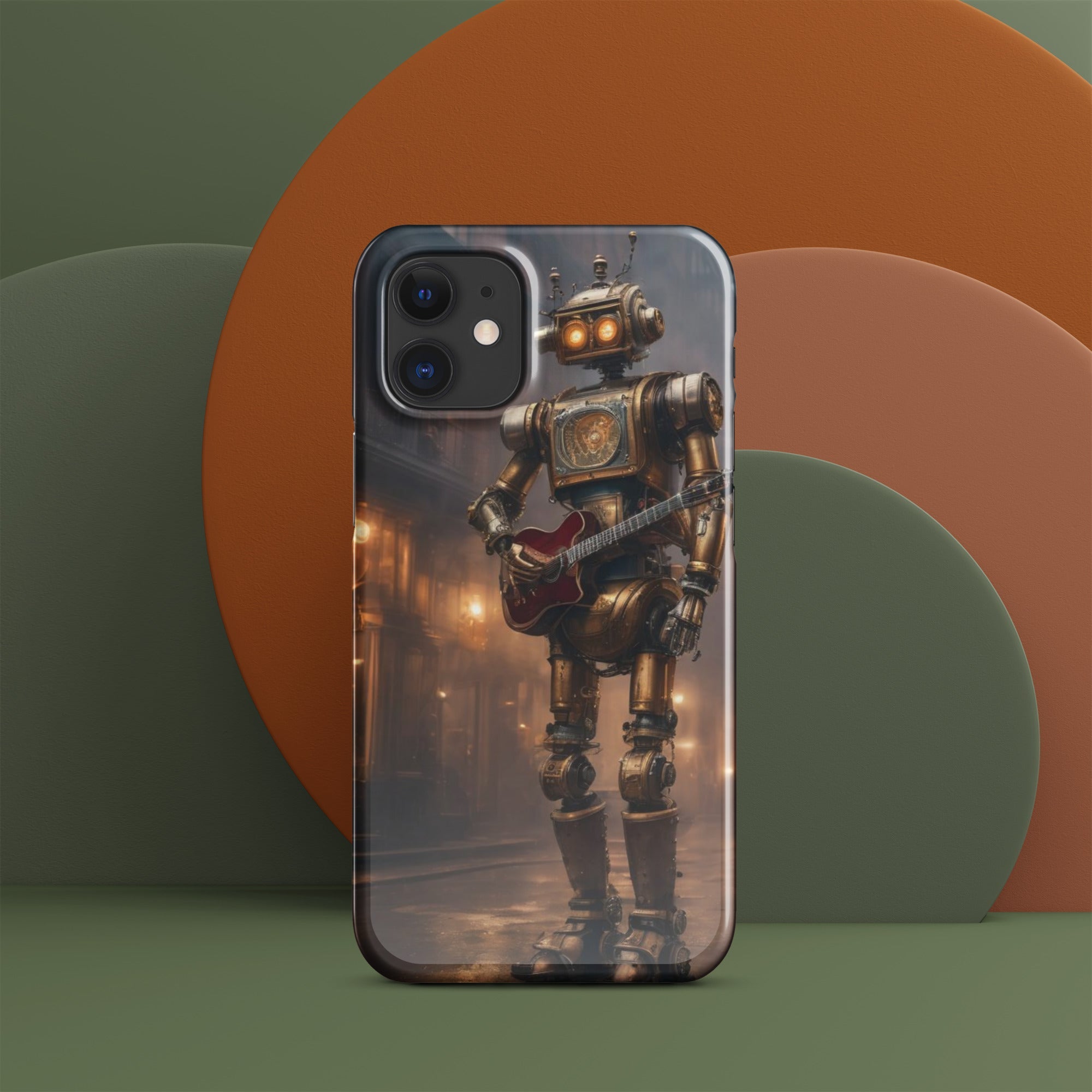 Steampunk Robot With Guitar Snap case for iPhone®