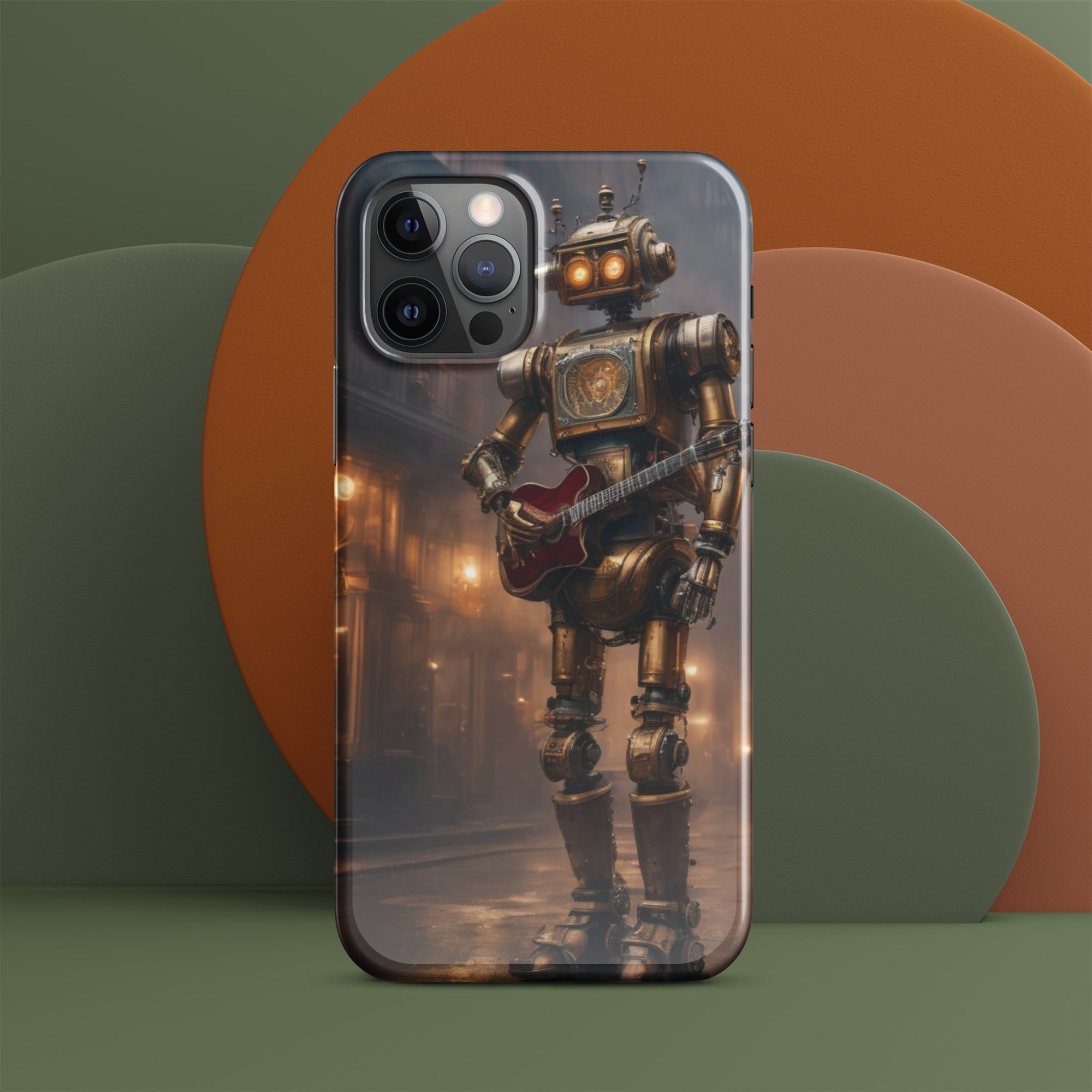 Steampunk Robot With Guitar Snap case for iPhone®