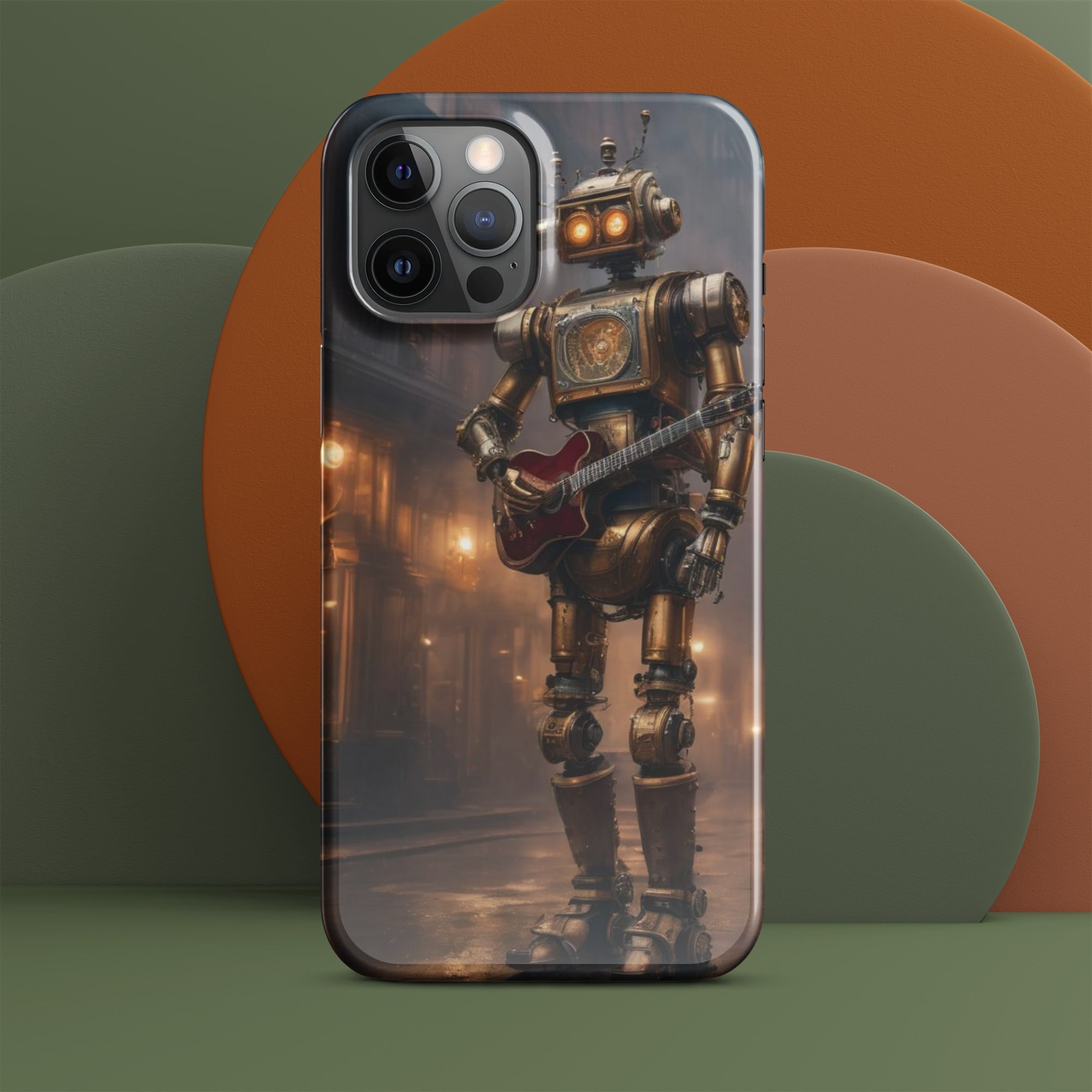 Steampunk Robot With Guitar Snap case for iPhone®