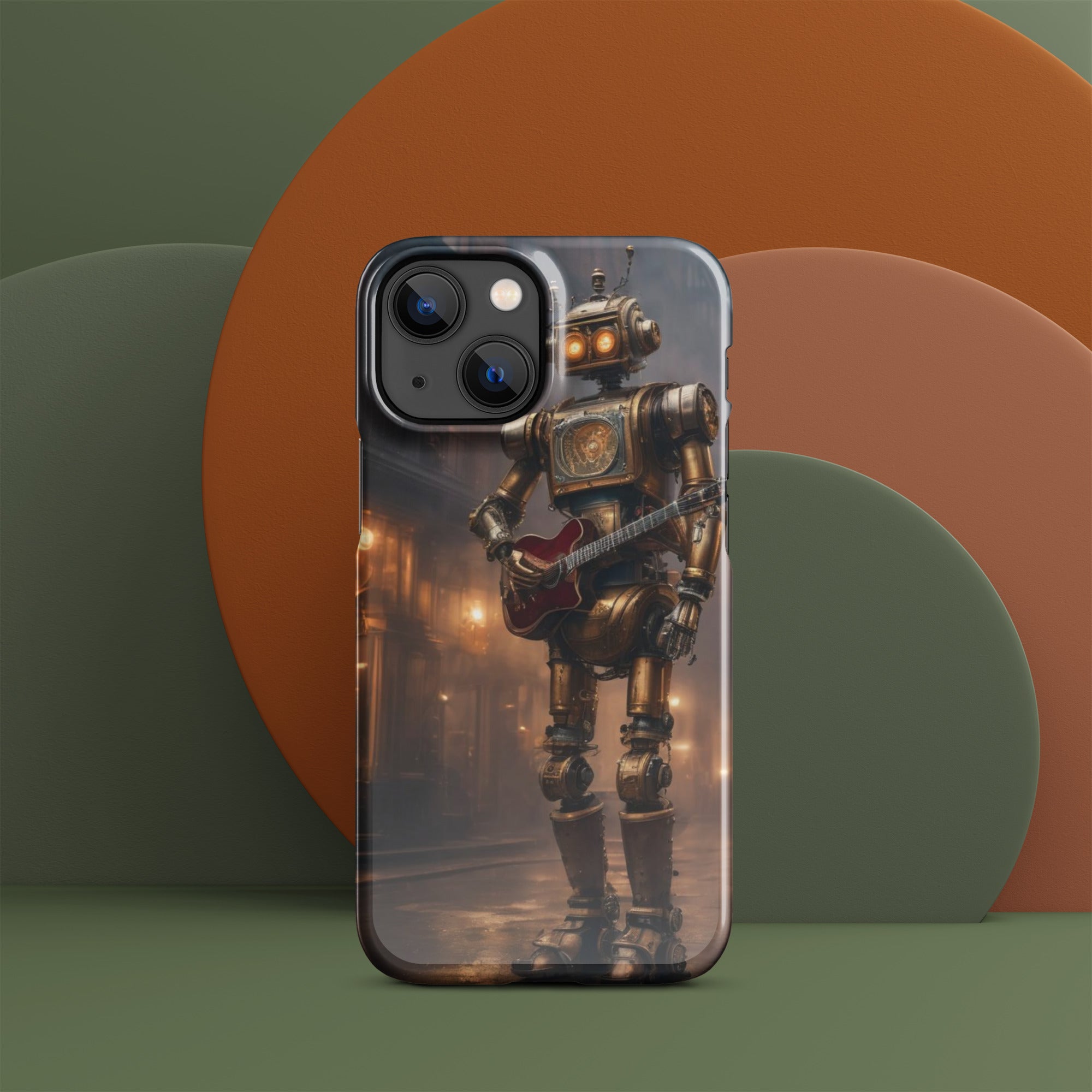 Steampunk Robot With Guitar Snap case for iPhone®