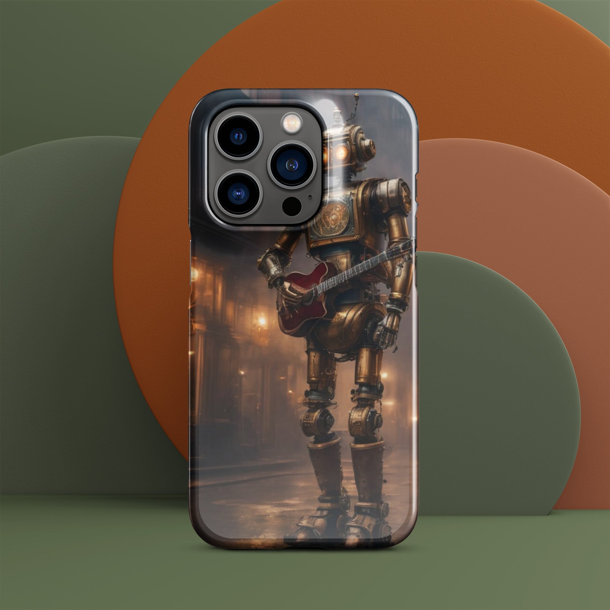 Steampunk Robot With Guitar Snap case for iPhone®