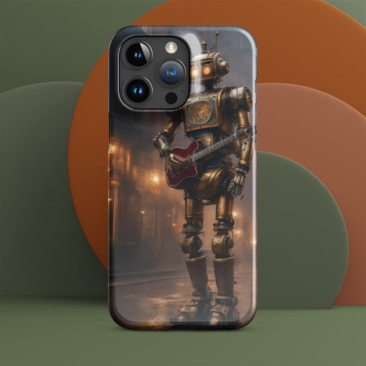 Steampunk Robot With Guitar Snap case for iPhone®