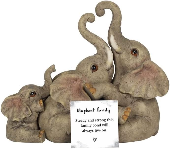 Elephant Family Ornament | 3pcs. 280g, Grey