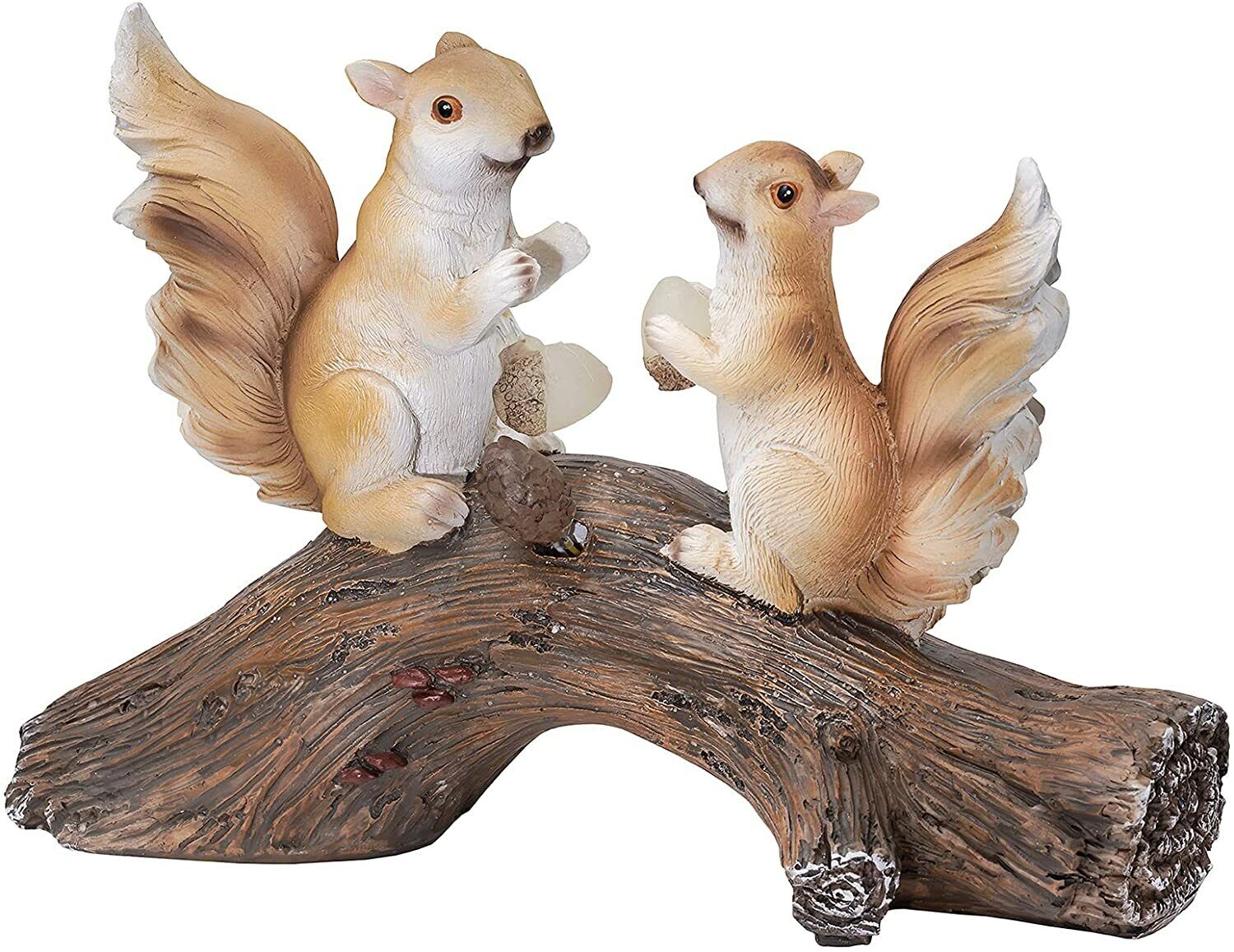 Solar Powered Squirrel Light LED Garden Ornament Outdoor Animal Lamp Patio