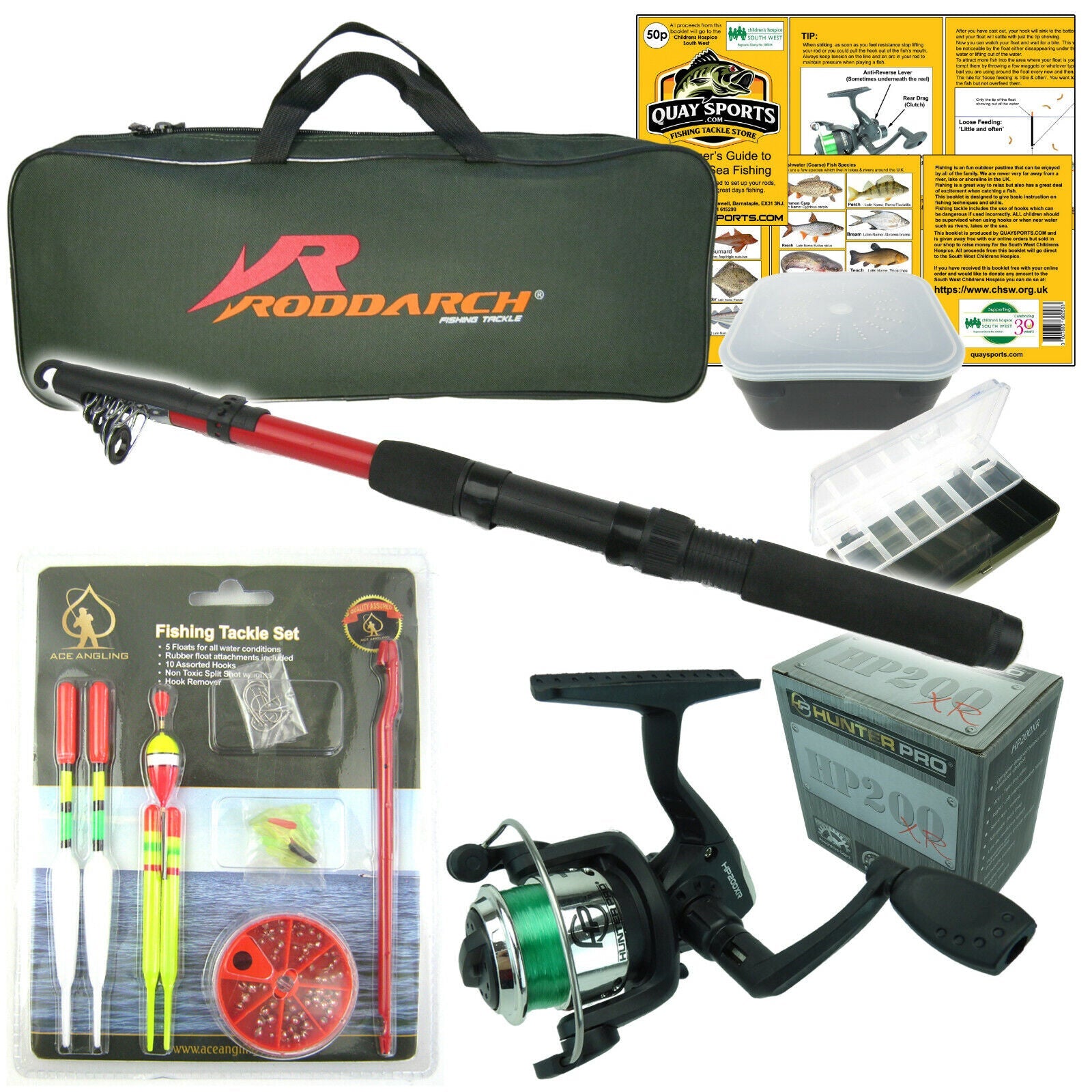 Complete Starter Junior Beginner Kids Fishing Rod & Reel Kit Set Inc. All Tackle