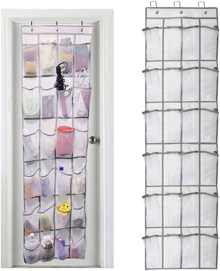 24 Mesh Pockets Hanging Organiser Over the Door