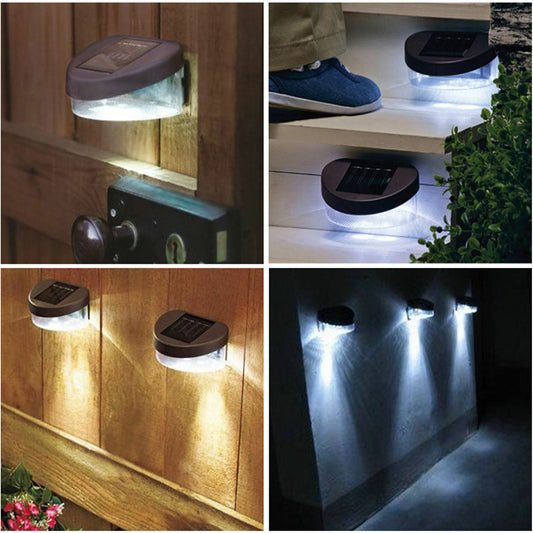 SOLAR POWERED GARDEN SHED WALL FENCE DOOR STEP LIGHTS