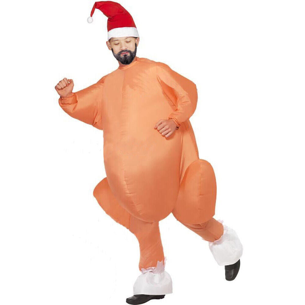 Adults Turkey Outfit Christmas Inflatable Fancy Dress Cosplay Party Costume UK