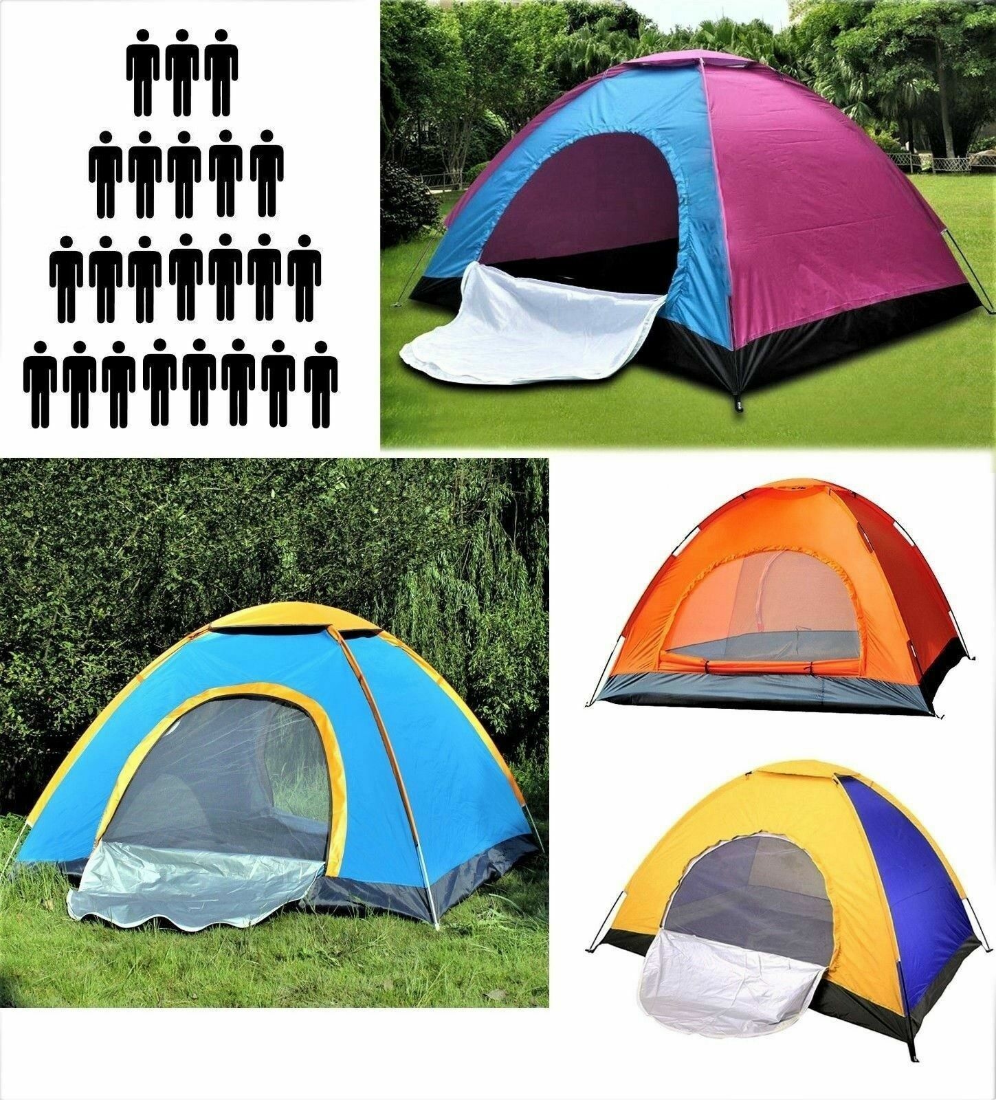 8 Person Camping Tent Waterproof Room Outdoor Hiking Backpack Fishing Beach