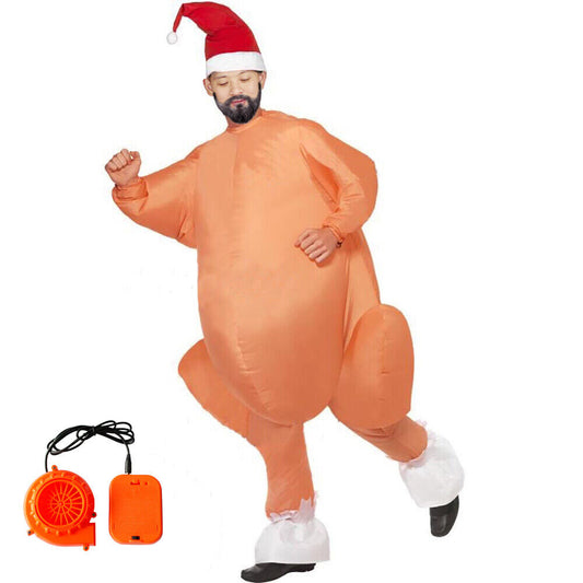 Adults Turkey Outfit Christmas Inflatable Fancy Dress Cosplay Party Costume UK