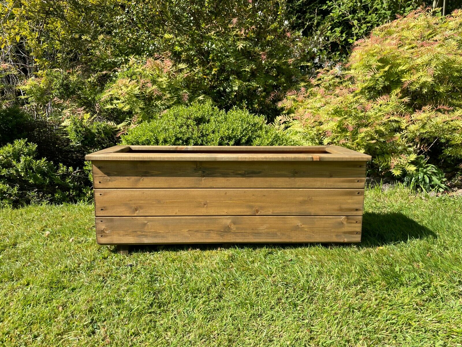 Trough Rectangle Wooden Garden Planter Extra Deep Large Raised Quality Planter