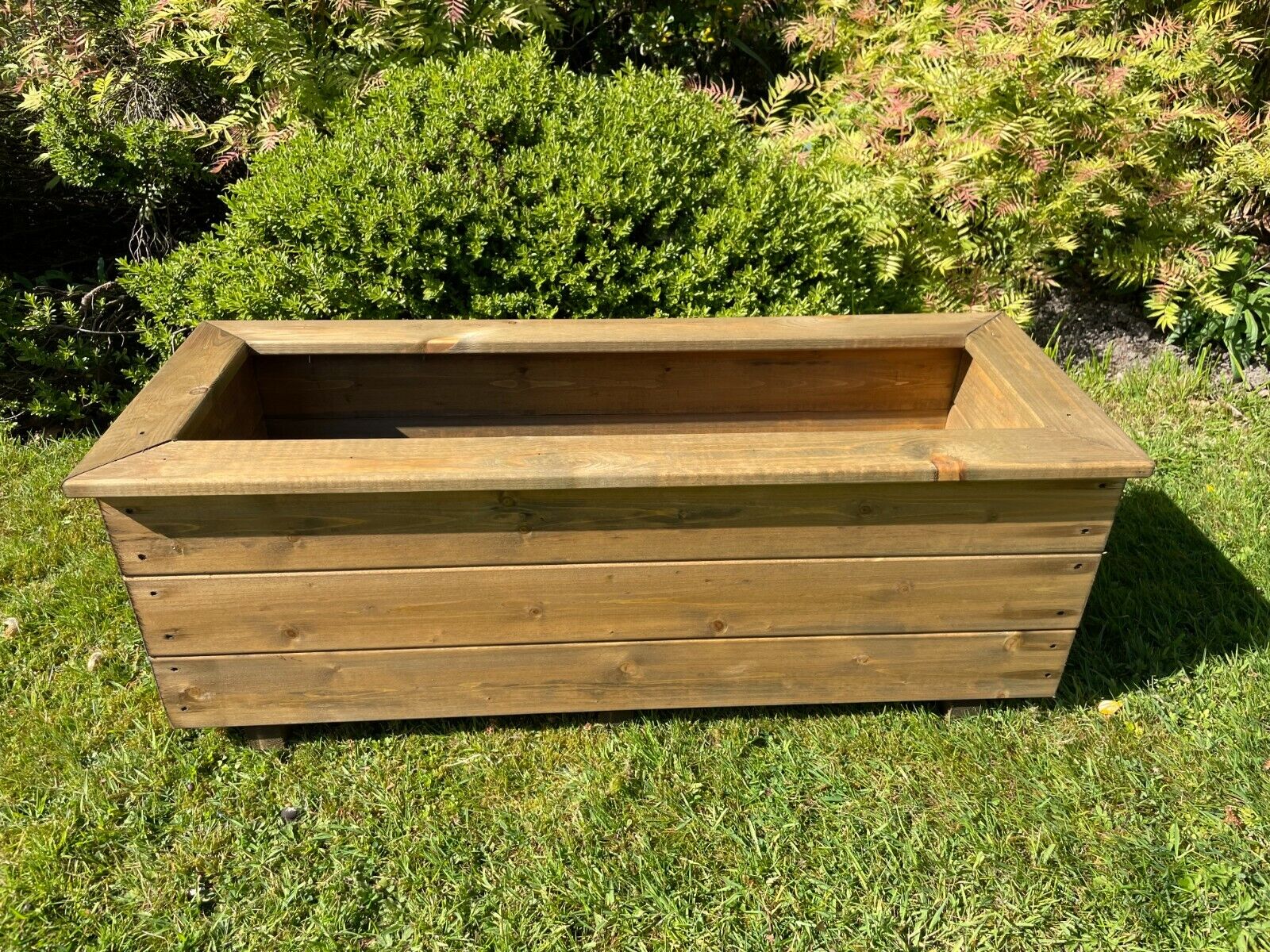 Trough Rectangle Wooden Garden Planter Extra Deep Large Raised Quality Planter