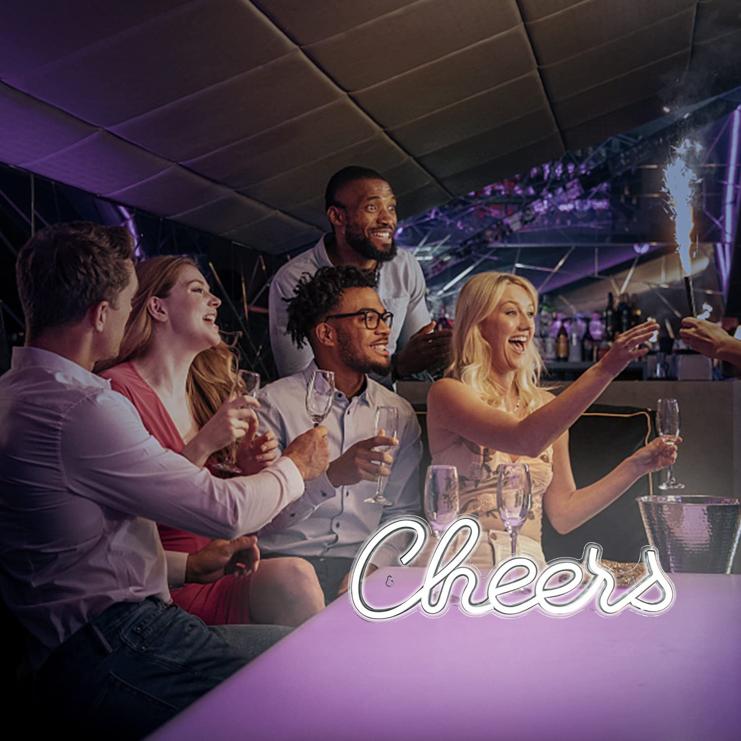 Neon Cheers Sign