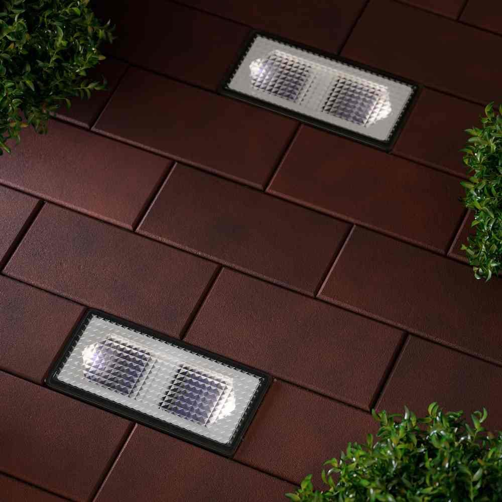 Paverlight XT Solar Powered Outdoor Brick Driveway Lights (Set of 2)