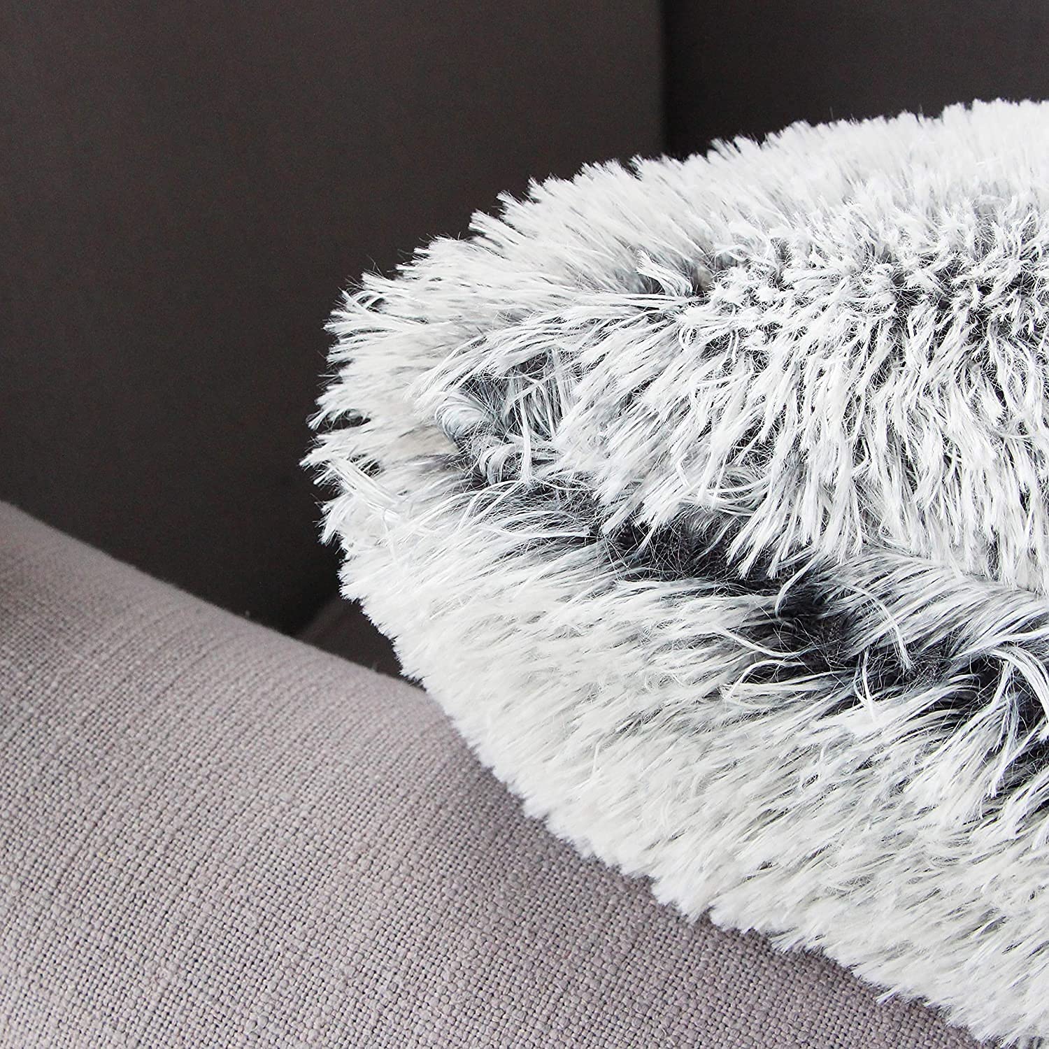 Cushion Covers 30x50, Double-sided Fluffy Plush Set of 2 Pillow Covers, Super Soft Faux Fur Throw Pillow Case, Cushion Covers 12 x 20 Inches For Sofa