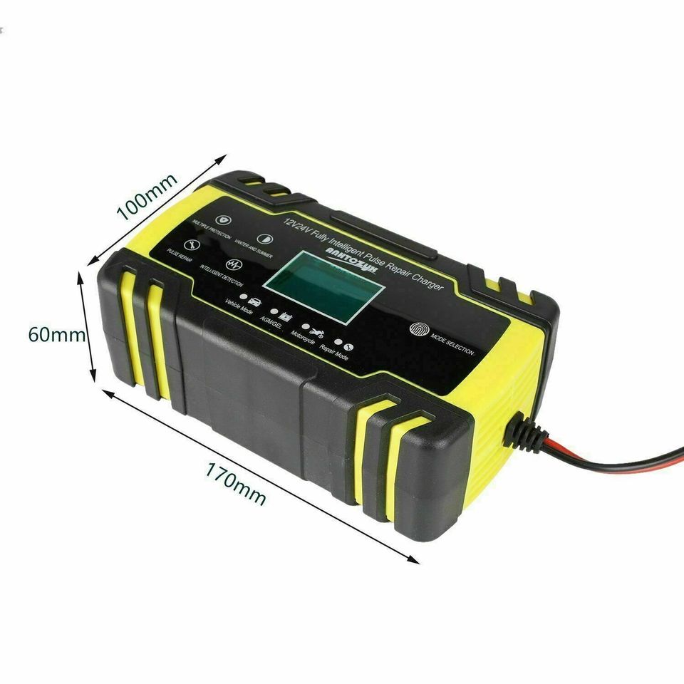 12V 24V Automatic Car Battery Charger Smart Jump Starter Pulse Repair AGM/GEL UK