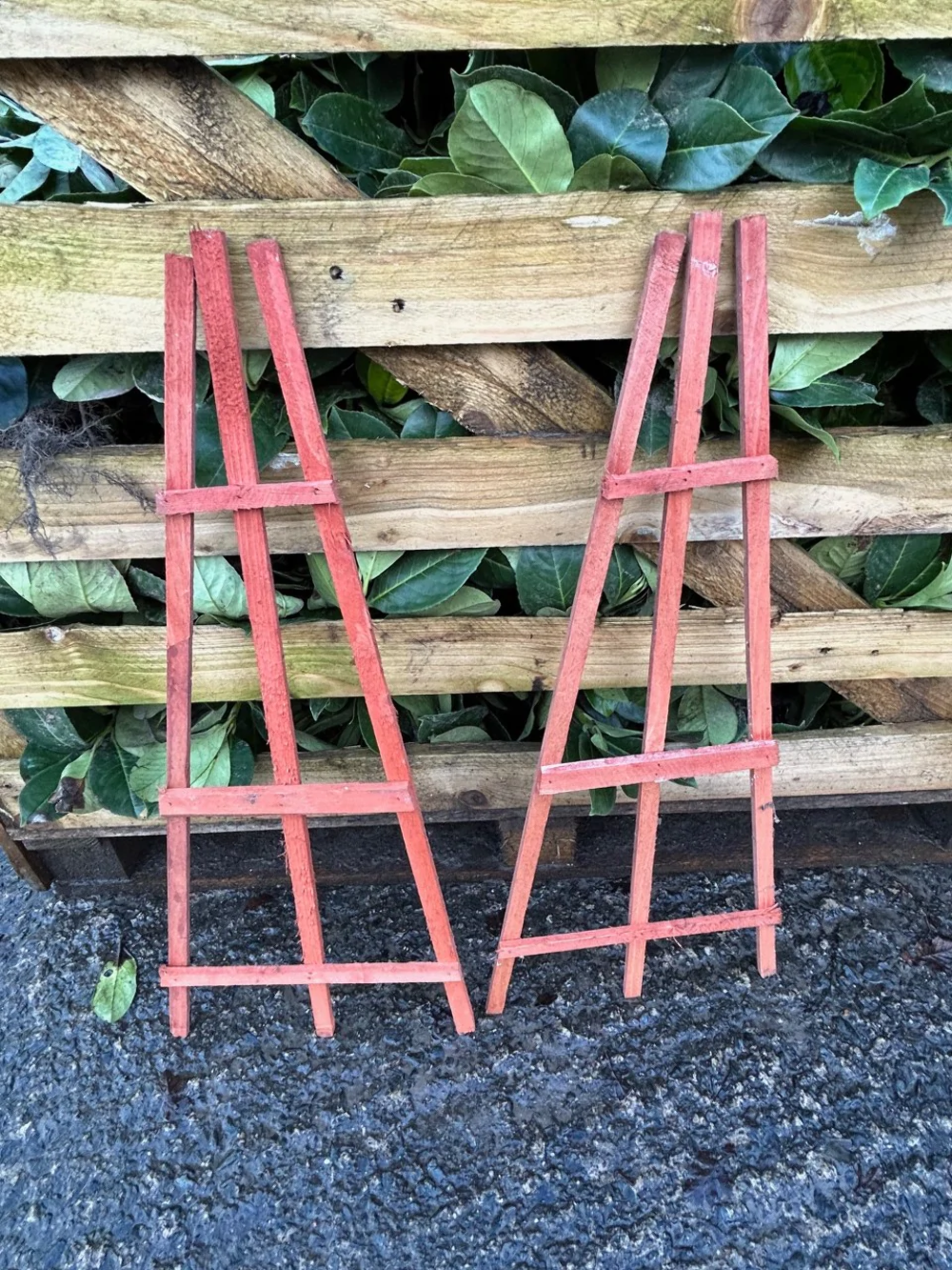 10 Plant Trellis Support Frame - Made of Treated Wood for Pots or Flower Bed