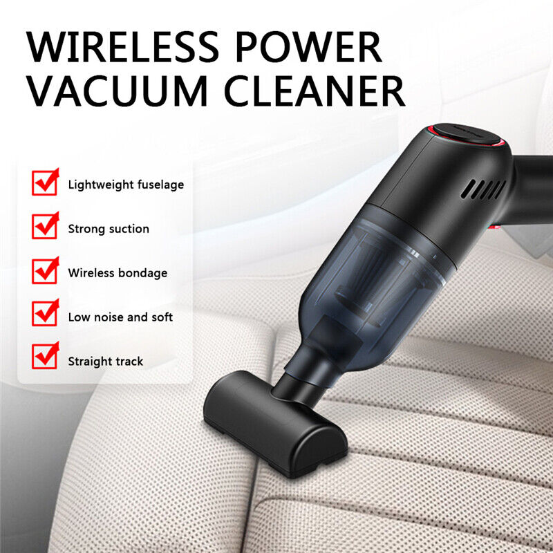 Wireless Vacuum Cleaner Car Handheld Vaccum Mini Power Suction USB Rechargeable