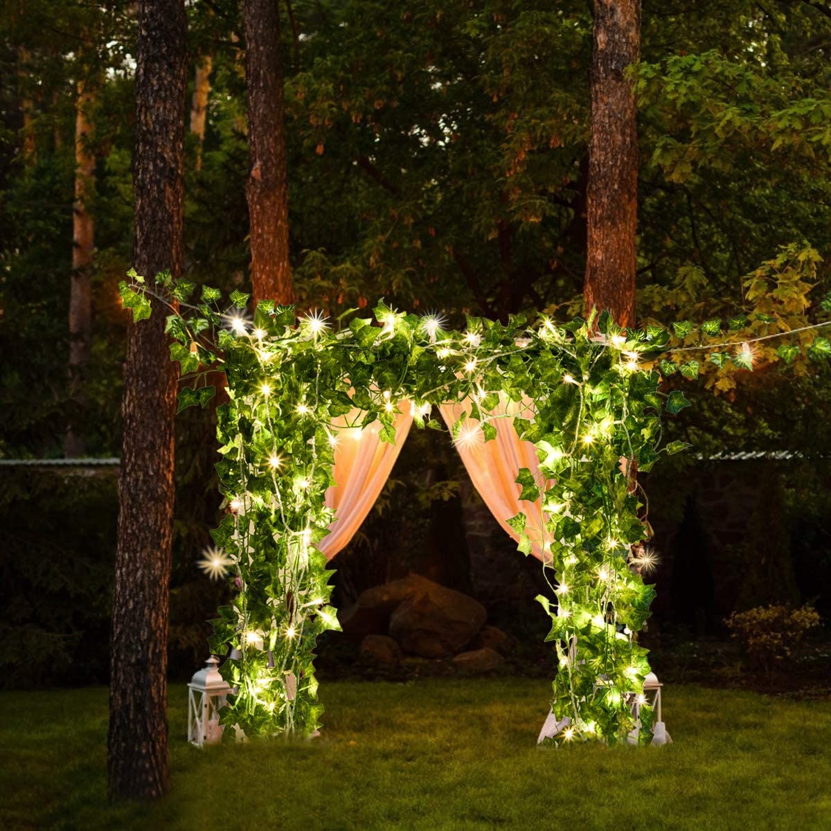 Artificial Ivy Garland Fake Plants with LED String Light