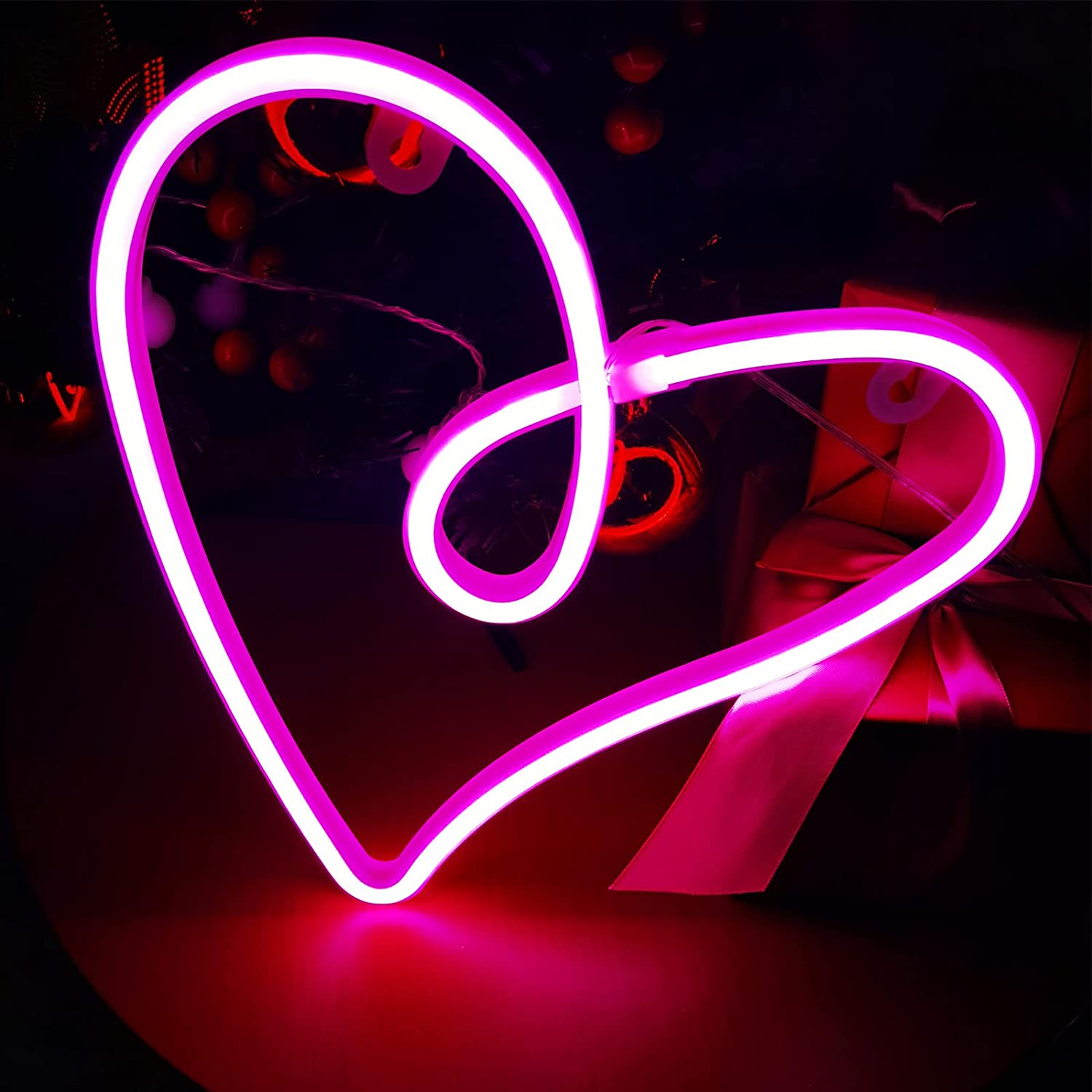 Neon Love Heart Sign