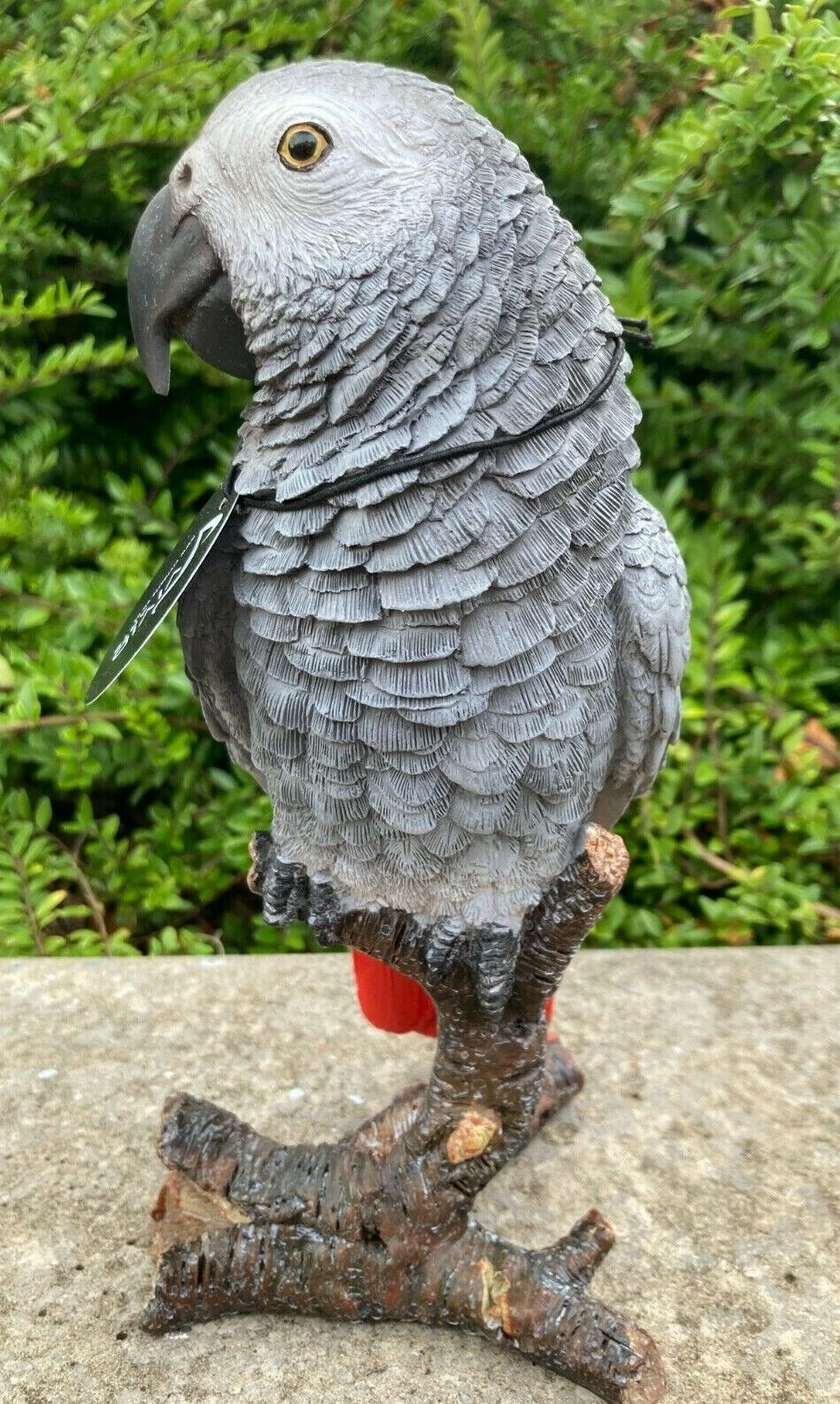 African Grey Parrot Vivid Arts Garden Ornament Indoor/ Outdoor