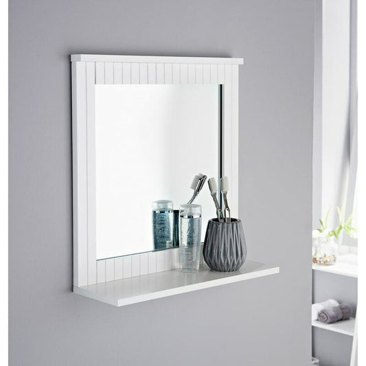 White Bathroom Mirror Wood Frame