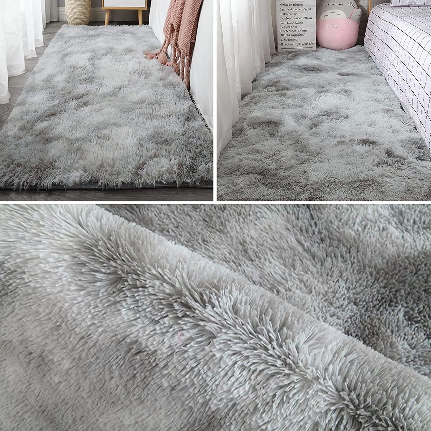 Bedroom Carpet Fluffy Carpet for Bedroom Shaggy Rug Anti-Slip Carpet Mat Super Soft Shaggy Fluffy Carpet