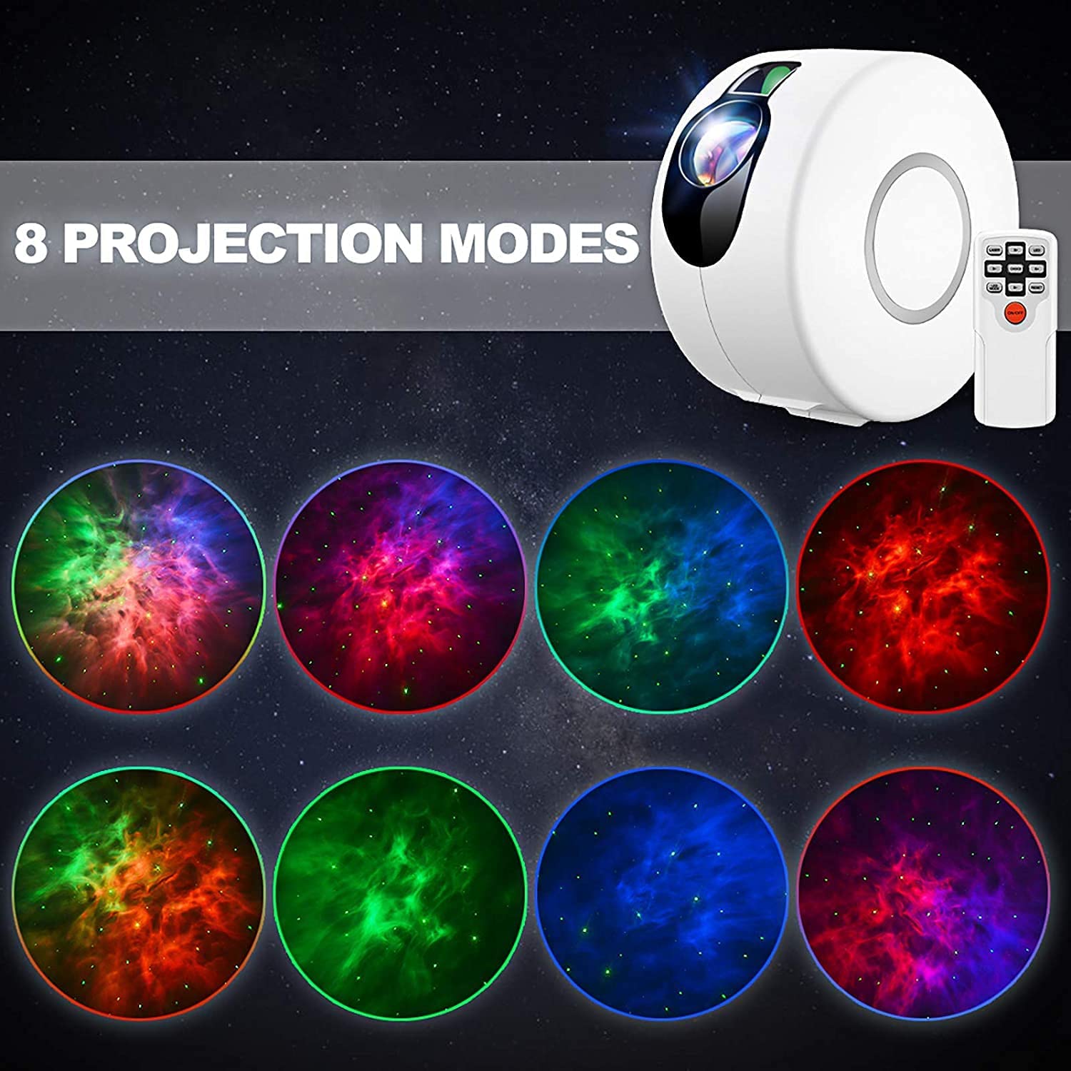 Star Projector,LED Galaxy Projector Light with Nebula