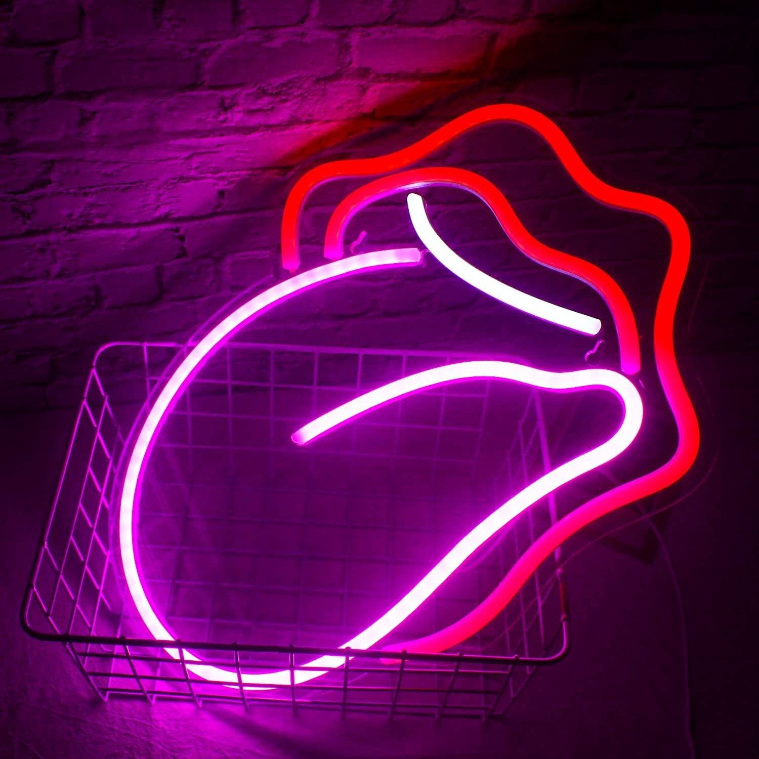 Neon Lip and Tongue Sign