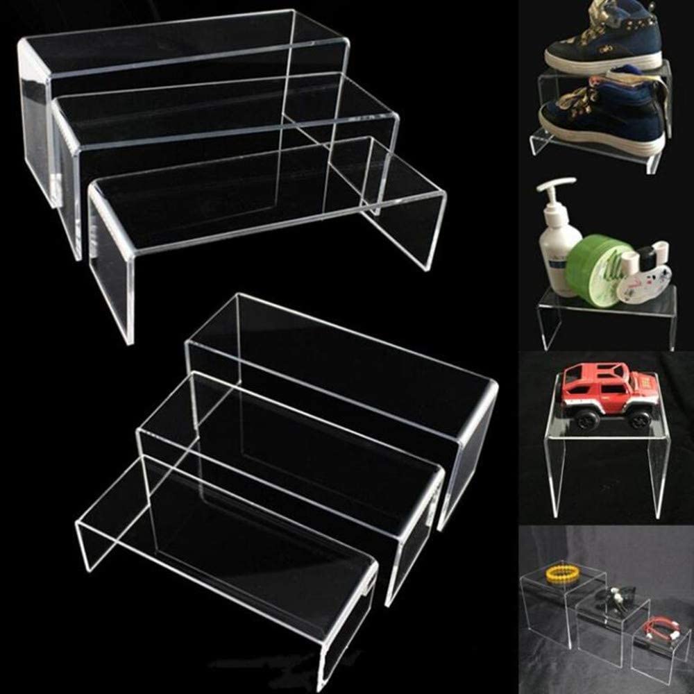 Acrylic Display Stand 5pcs Clear Acrylic Display Risers Shelf