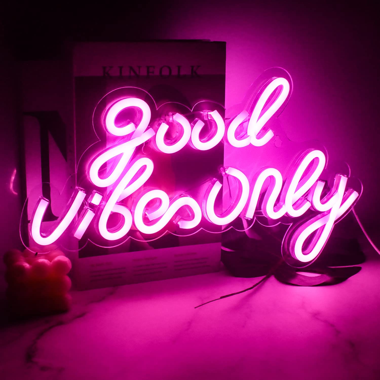 Neon Good Vibes Only Sign