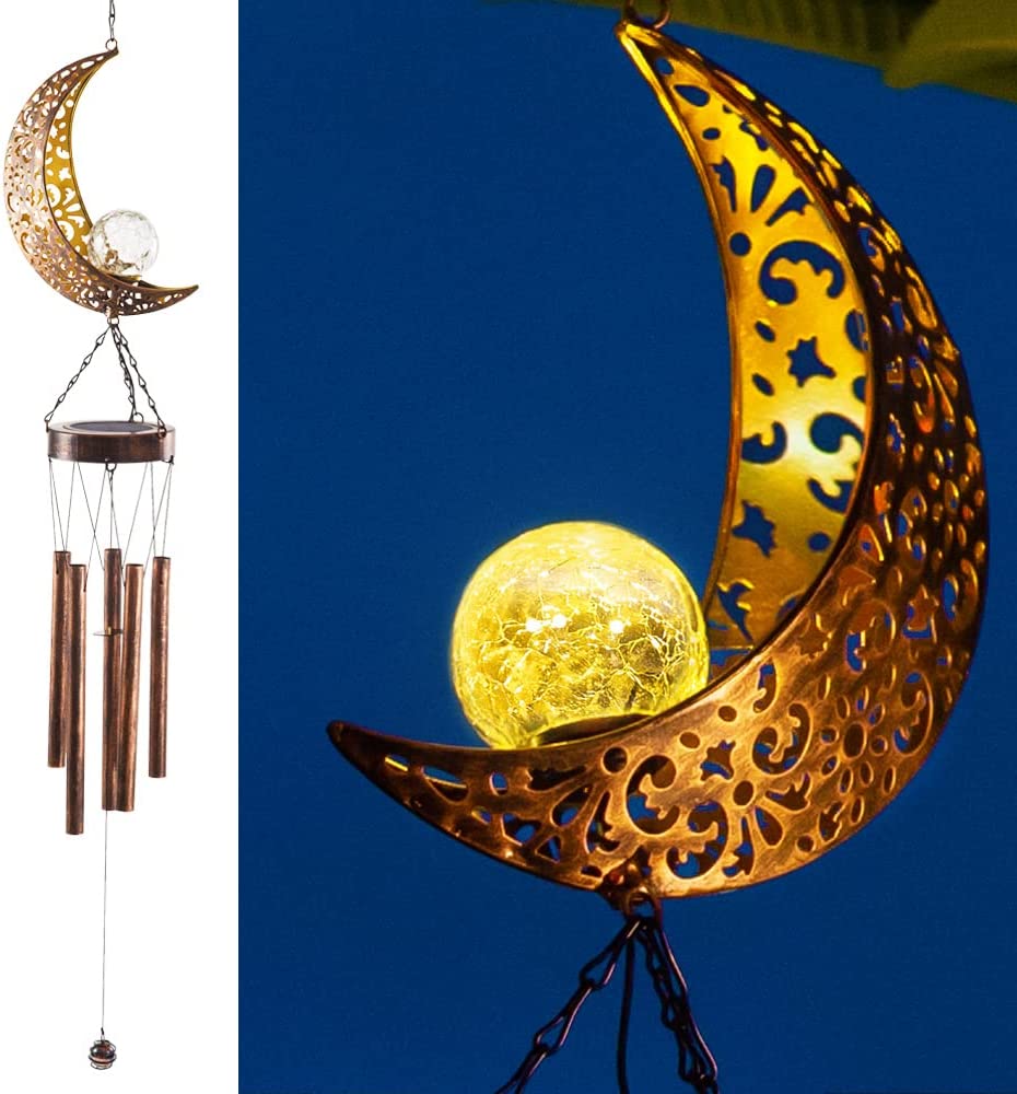 Wind Chimes LED Solar Lights Outdoor Garden Ornaments