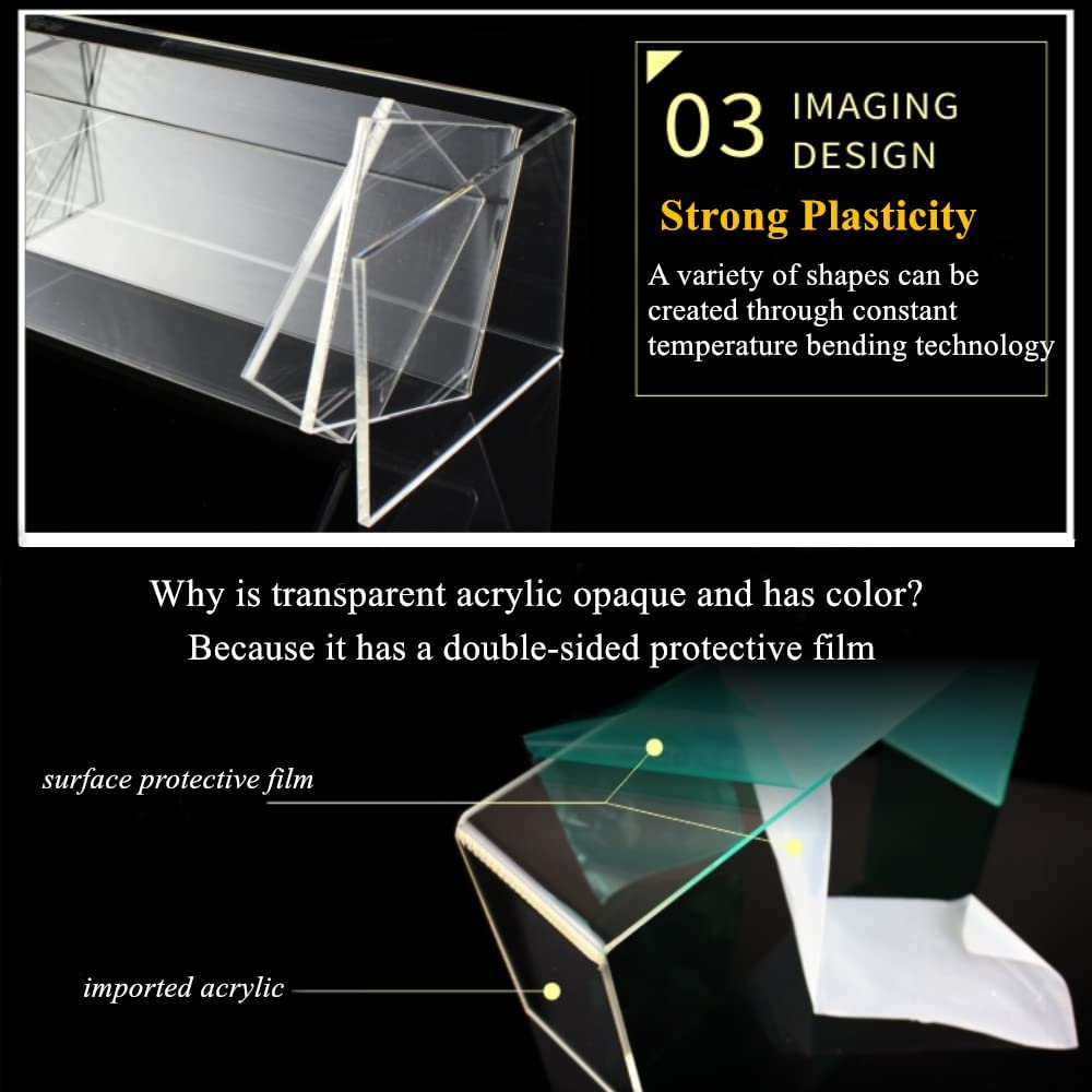 Acrylic Display Stand 5pcs Clear Acrylic Display Risers Shelf