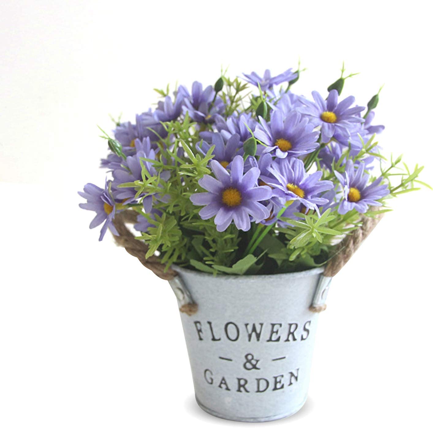 Artificial Daisy's with Bucket