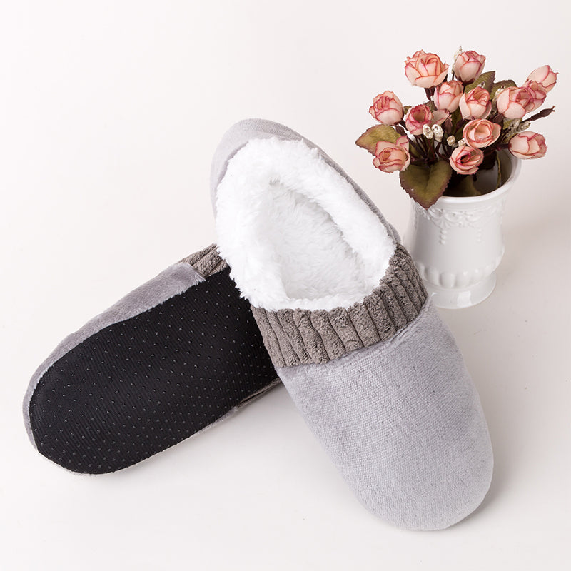 Super Soft Warm Cozy Fuzzy Soft Touch Slippers Thermal Socks for Home Spa Hotel - Grey