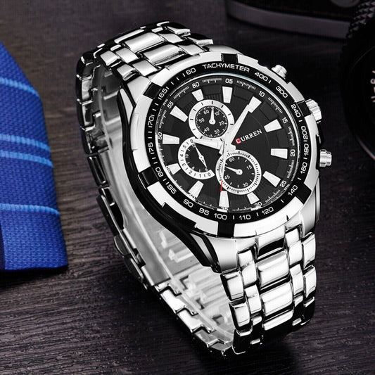 Men Luxury Watch Army Military Chronograph Date Quartz Wrist Watches Waterproof-