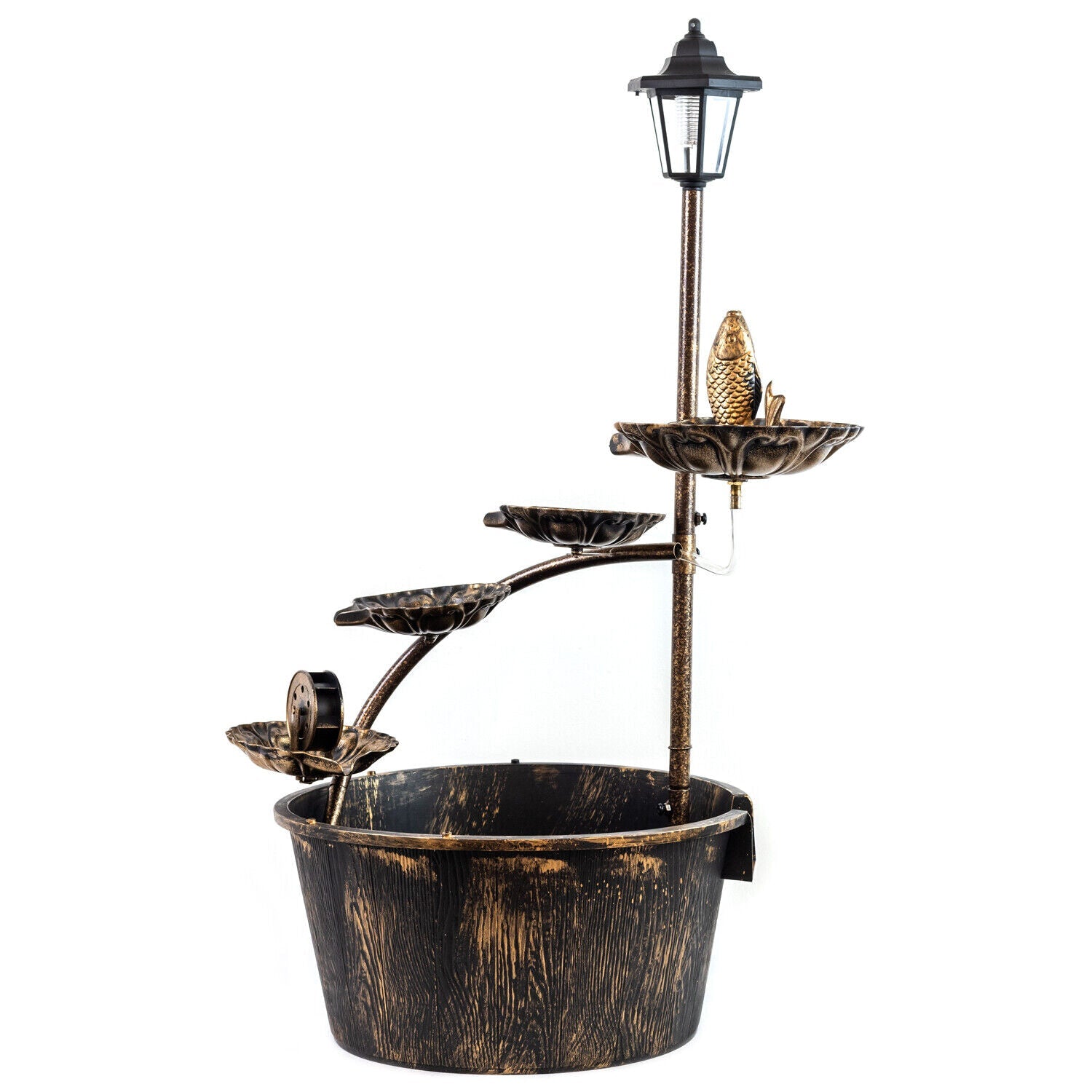 Water Fountain/Feature with 40W Solar Powered Light/Lamp, Mains Powered