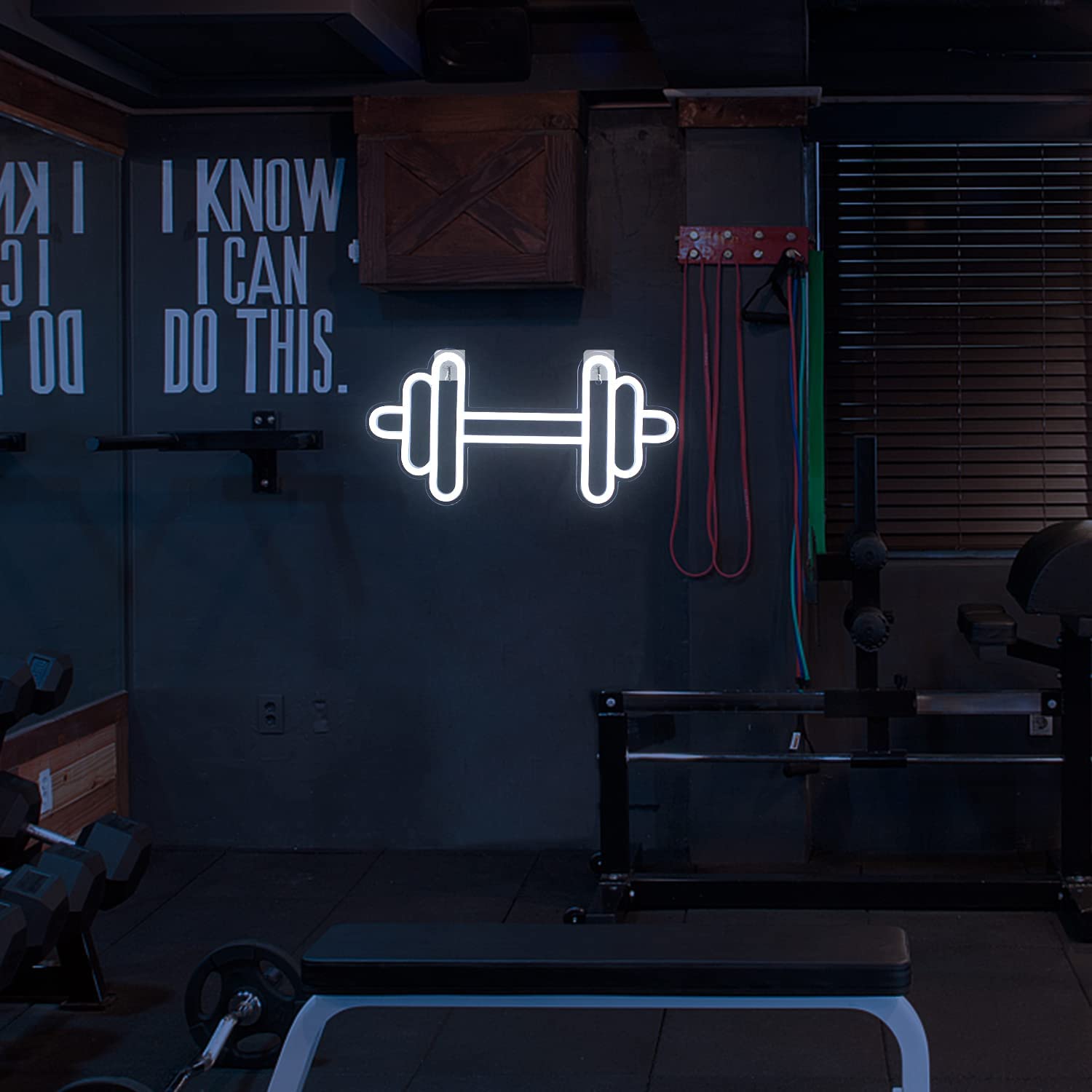 Neon Barbell Led Sign