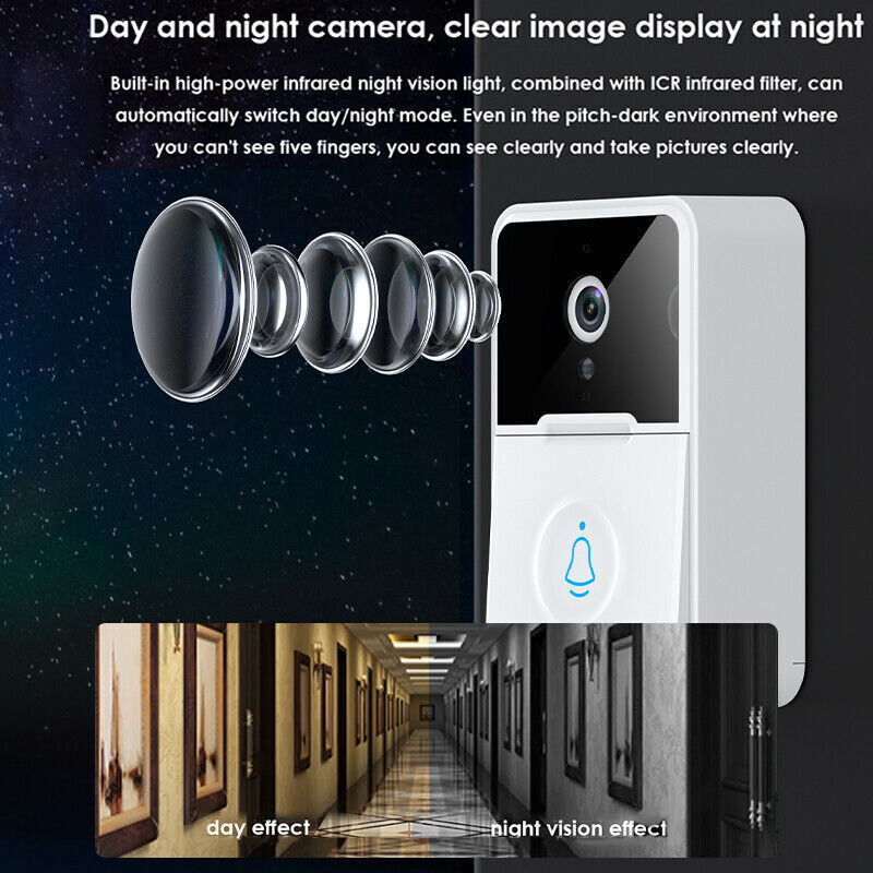 SMART WIRELESS WIFI RING DOORBELL SECURITY INTERCOM VIDEO CAMERA DOOR BELL CAM