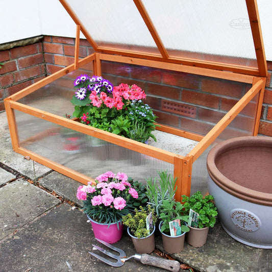 Wooden Cold Frame Mini Green Grow House Garden Plants Vegetables Seeds