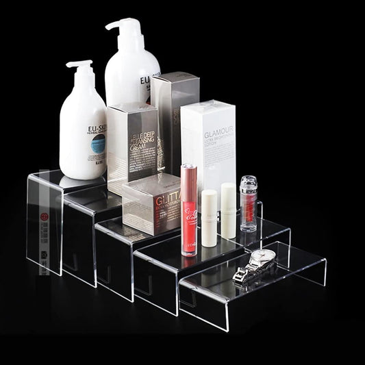 Acrylic Display Stand 5pcs Clear Acrylic Display Risers Shelf