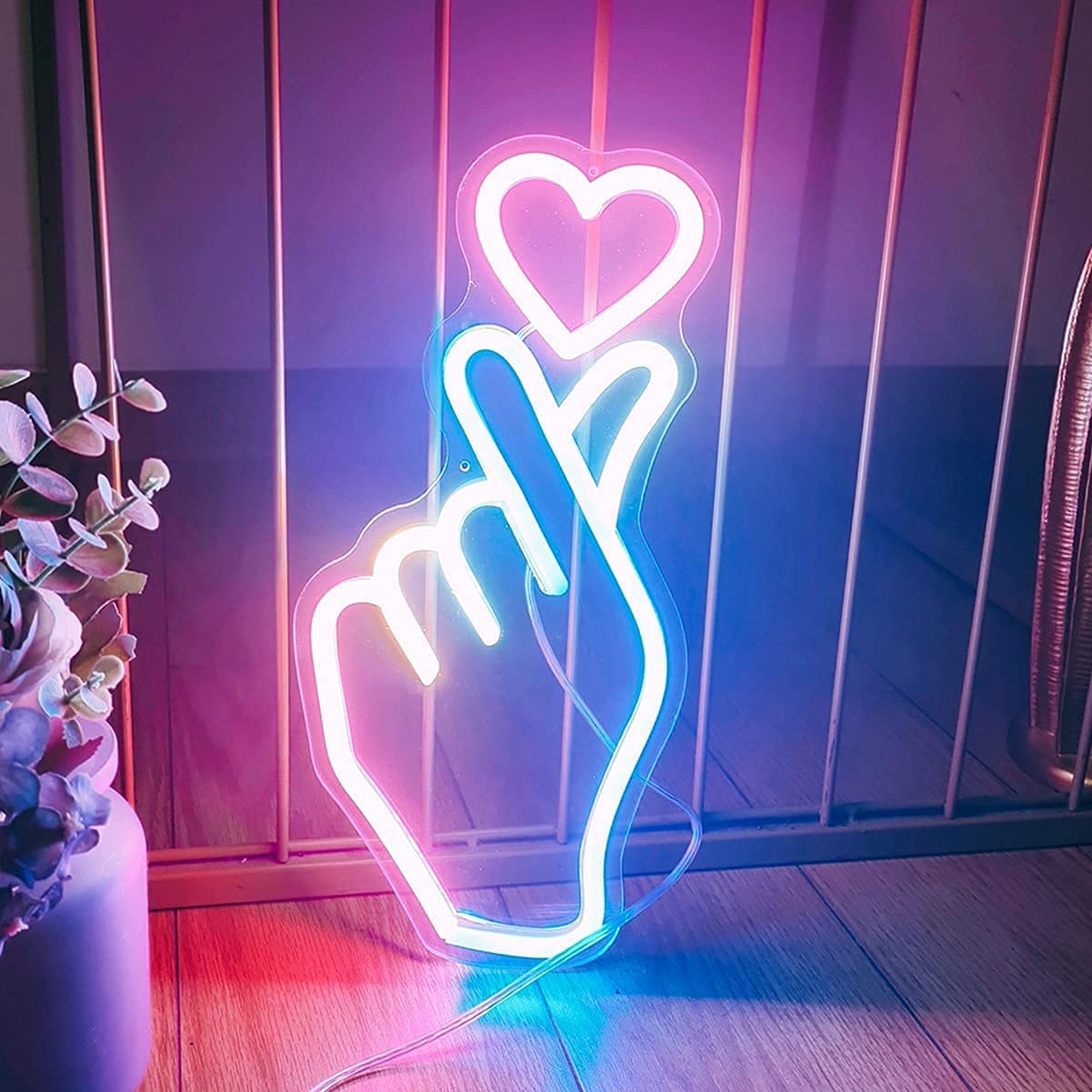 Neon Finger Snap Sign