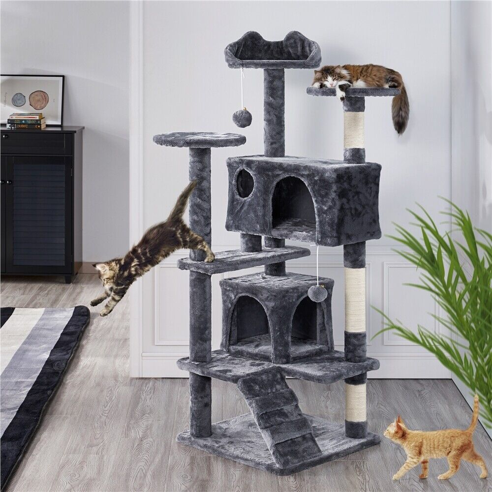 Cat Tree Cat Tower Cat Condo with Scratching Posts & Ladder for Cats Kittens