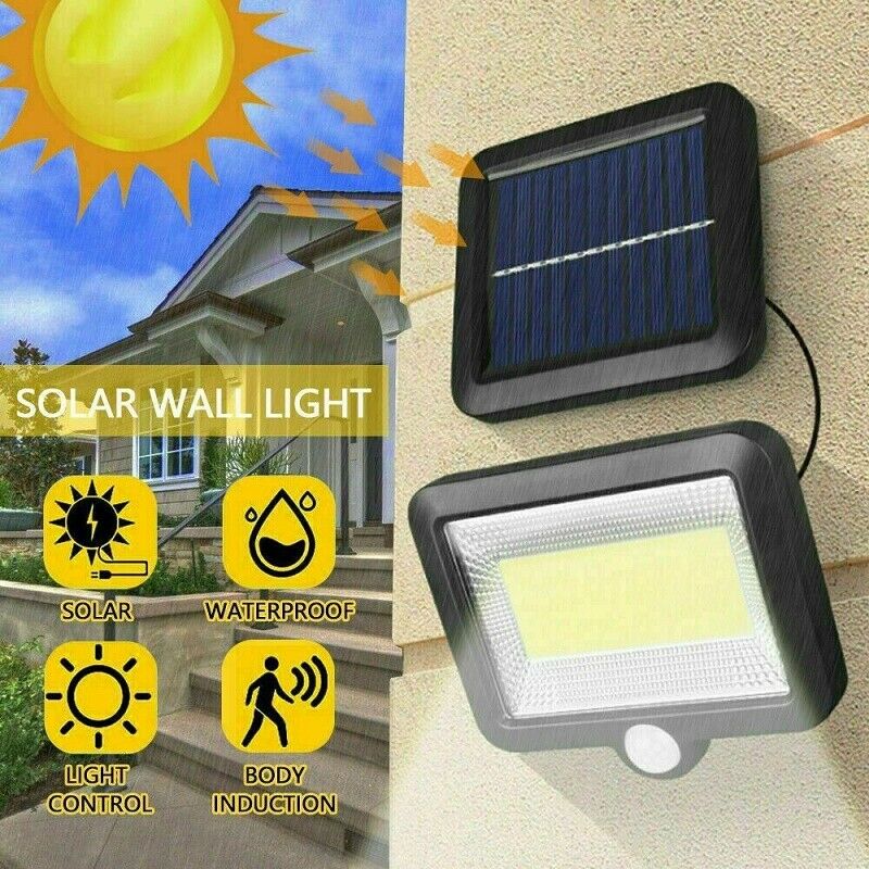 4X 100LED Solar Power Wall Lights